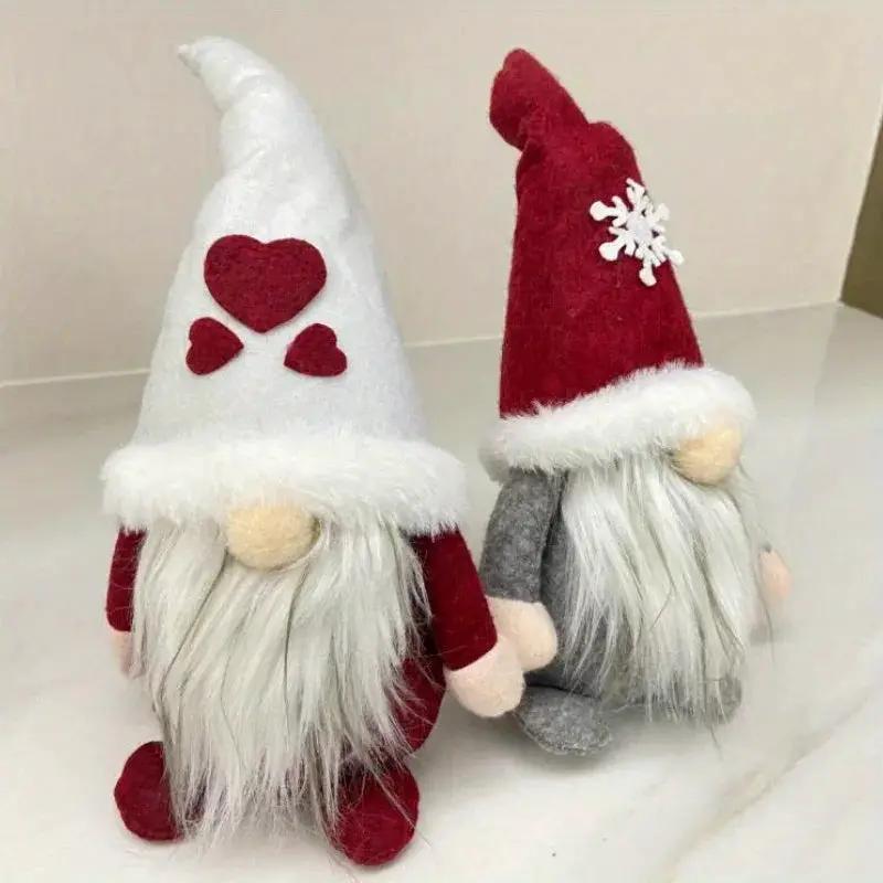 Handmade Ceramic Faceless Santa Gnome Figures by House Of Avana