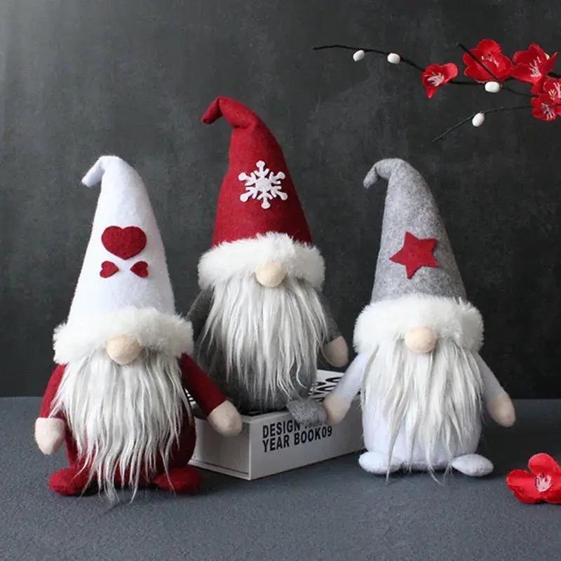 Handmade Ceramic Faceless Santa Gnome Figures by House Of Avana