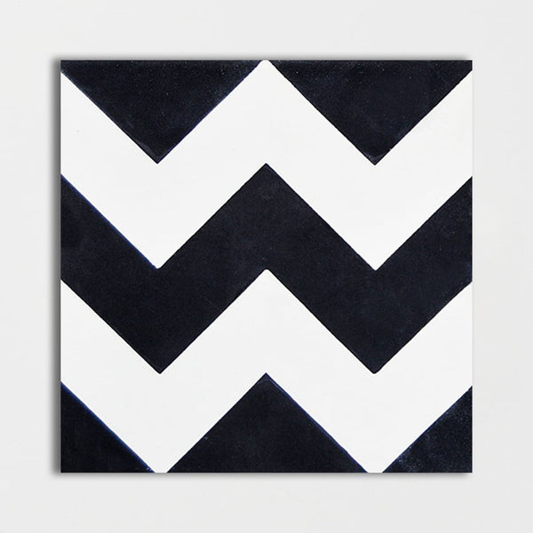 Handmade Chevron Honed Cement Tiles 8x8