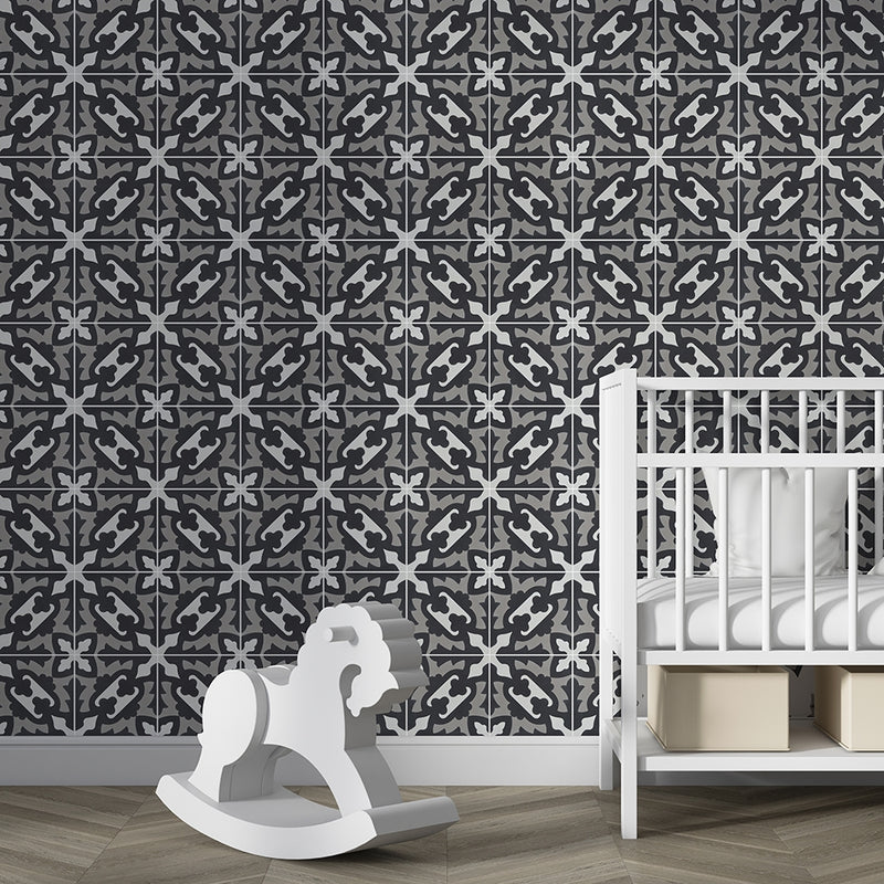 Handmade Ornament Honed Cement Tiles 8x8 Cement Honed 8x8 Tiles — 3
