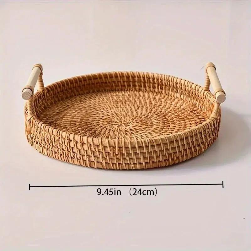 Handmade Rattan Trays - Fruit Plates, Heat-Resistant Mats by House Of Avana