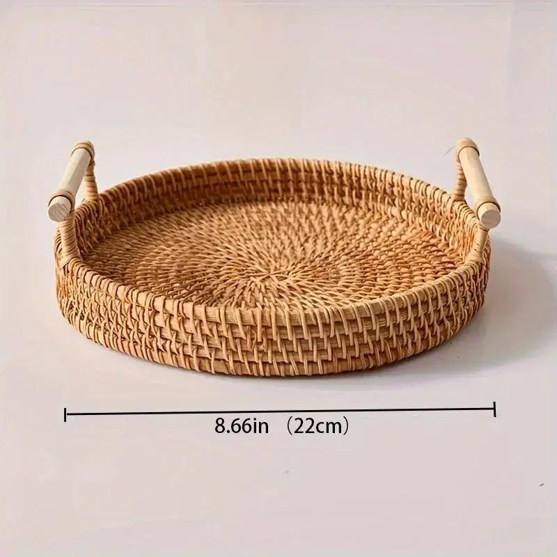 Handmade Rattan Trays - Fruit Plates, Heat-Resistant Mats by House Of Avana