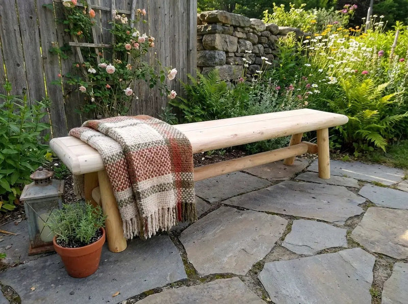 Handmade Solid Wooden Bench by Cedar Creek Rustic Furniture