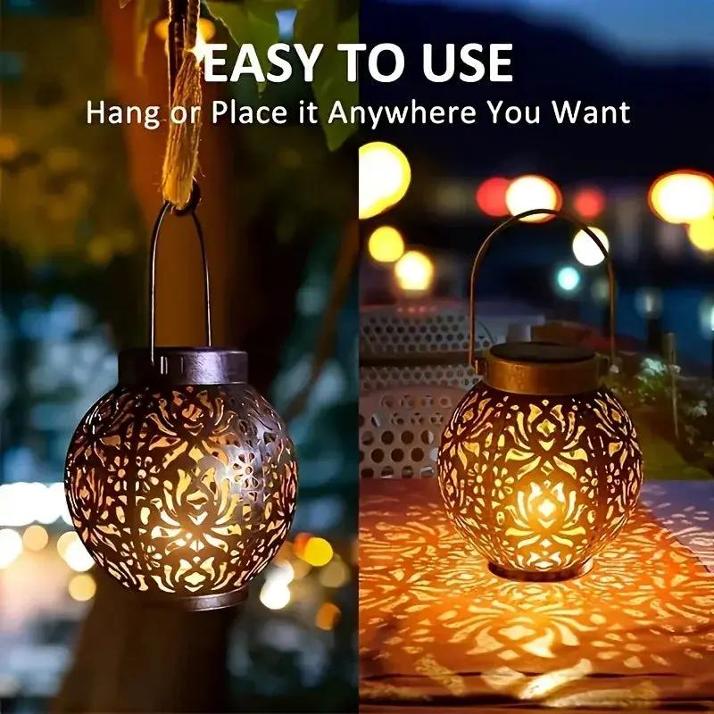 Hanging Light - Solar Golden Pendant by House Of Avana