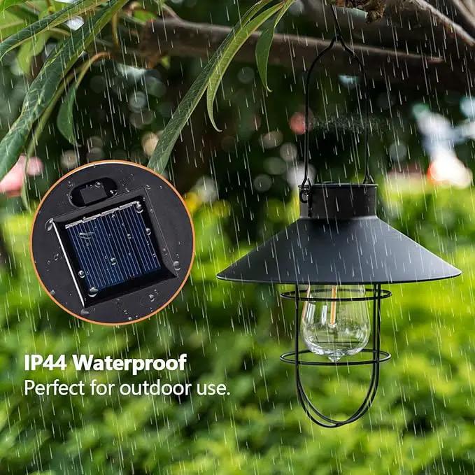 Hanging Solar Lantern with Shepherd Hook 31 Inch by Outdoor Solar Outlet
