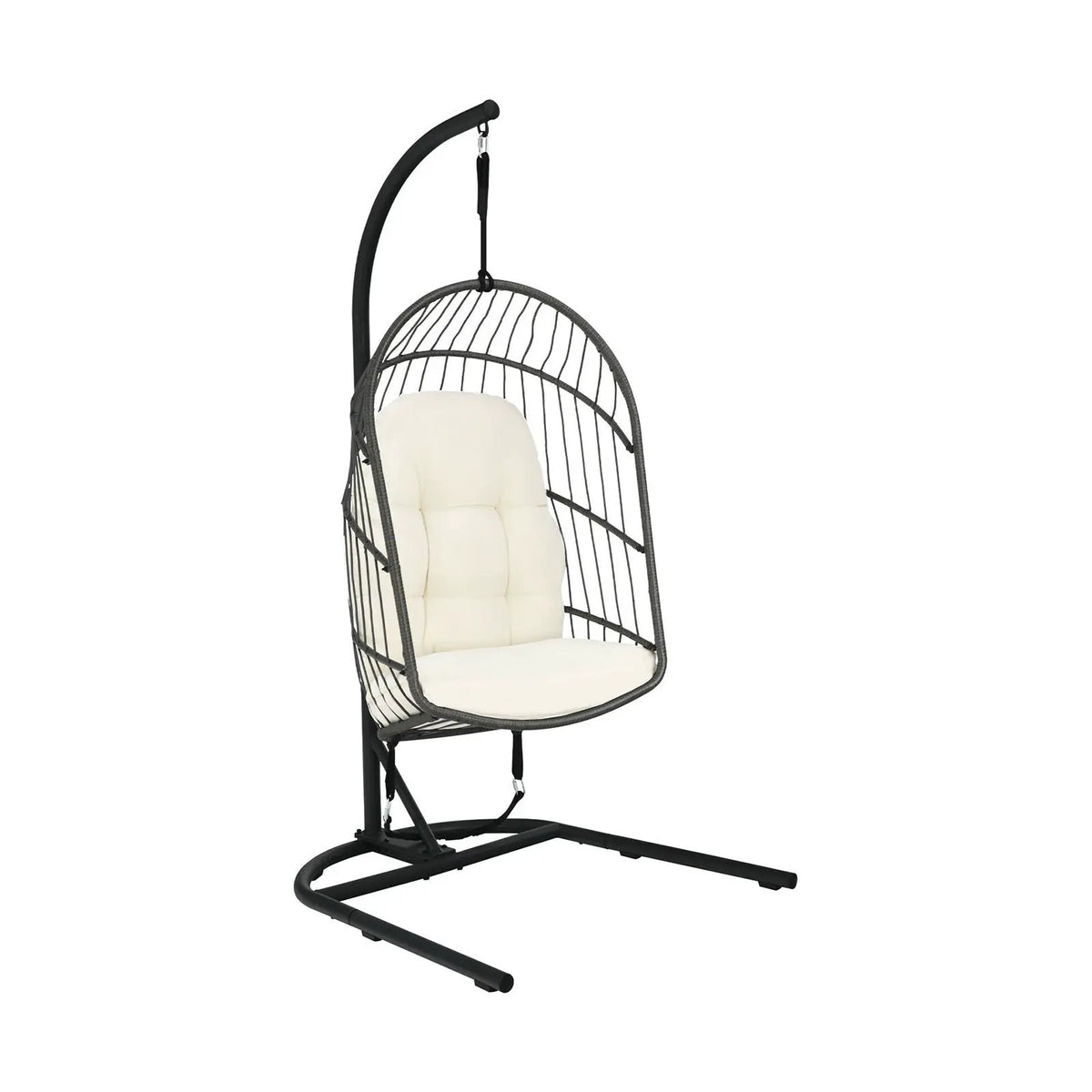 Hanging Wicker Egg Chair with Stand by DirectDeals