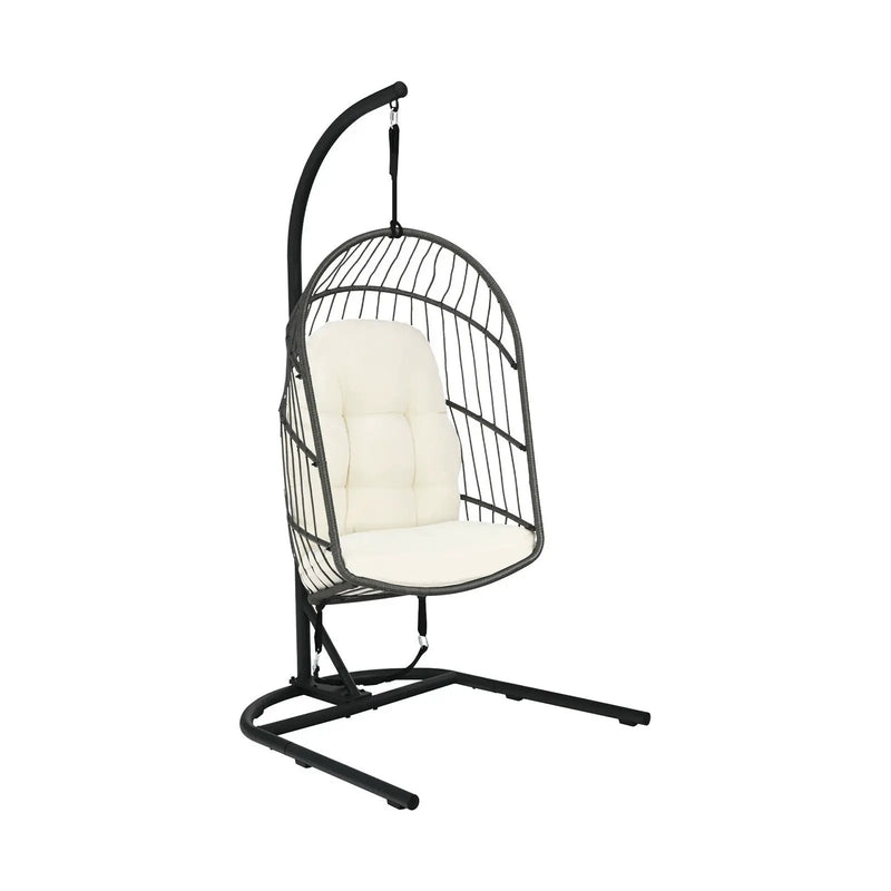 Hanging Wicker Egg Chair with Stand by DirectDeals