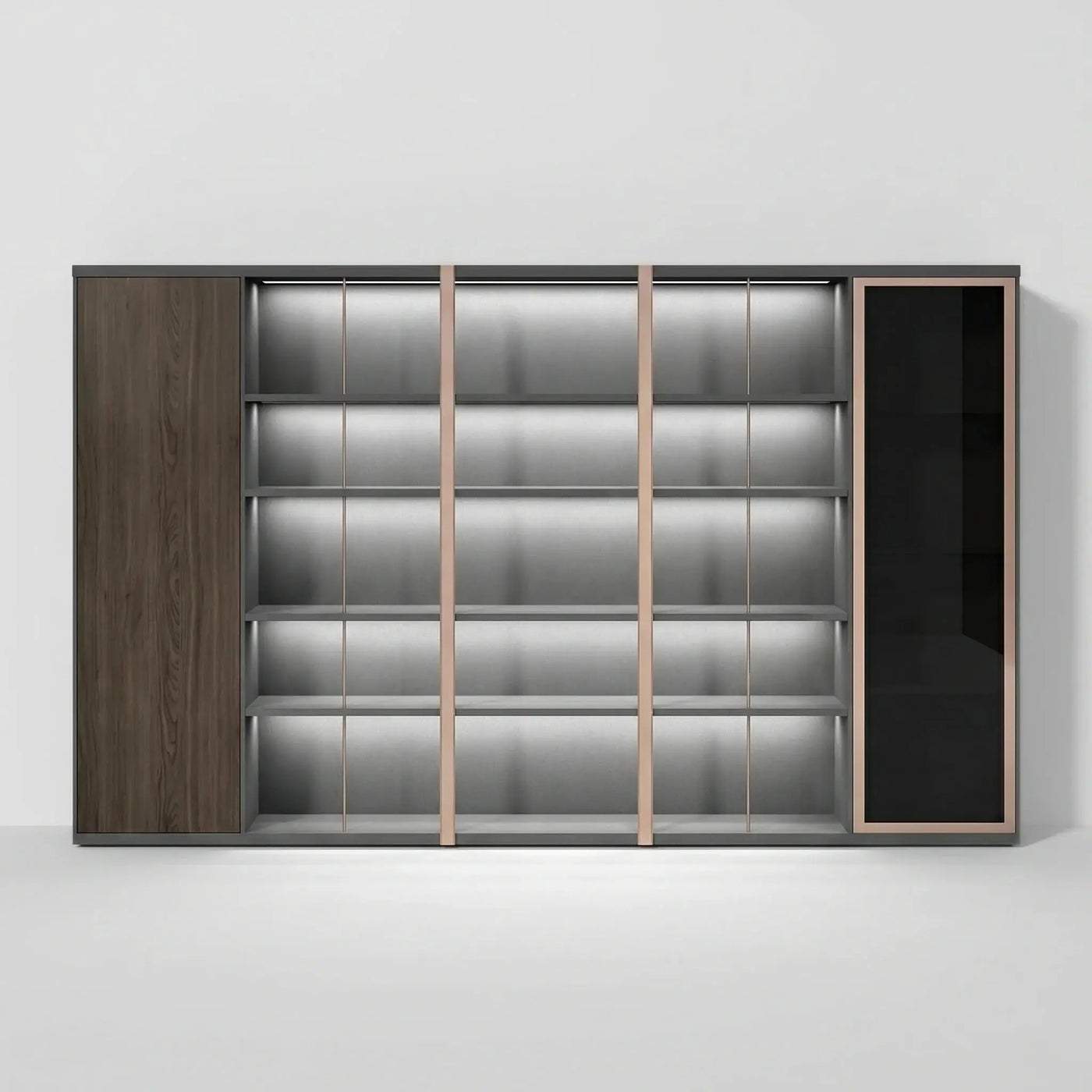 Keats · Office Library Shelves w/ Lighting, Suit Closet & Storage by Arc Grove