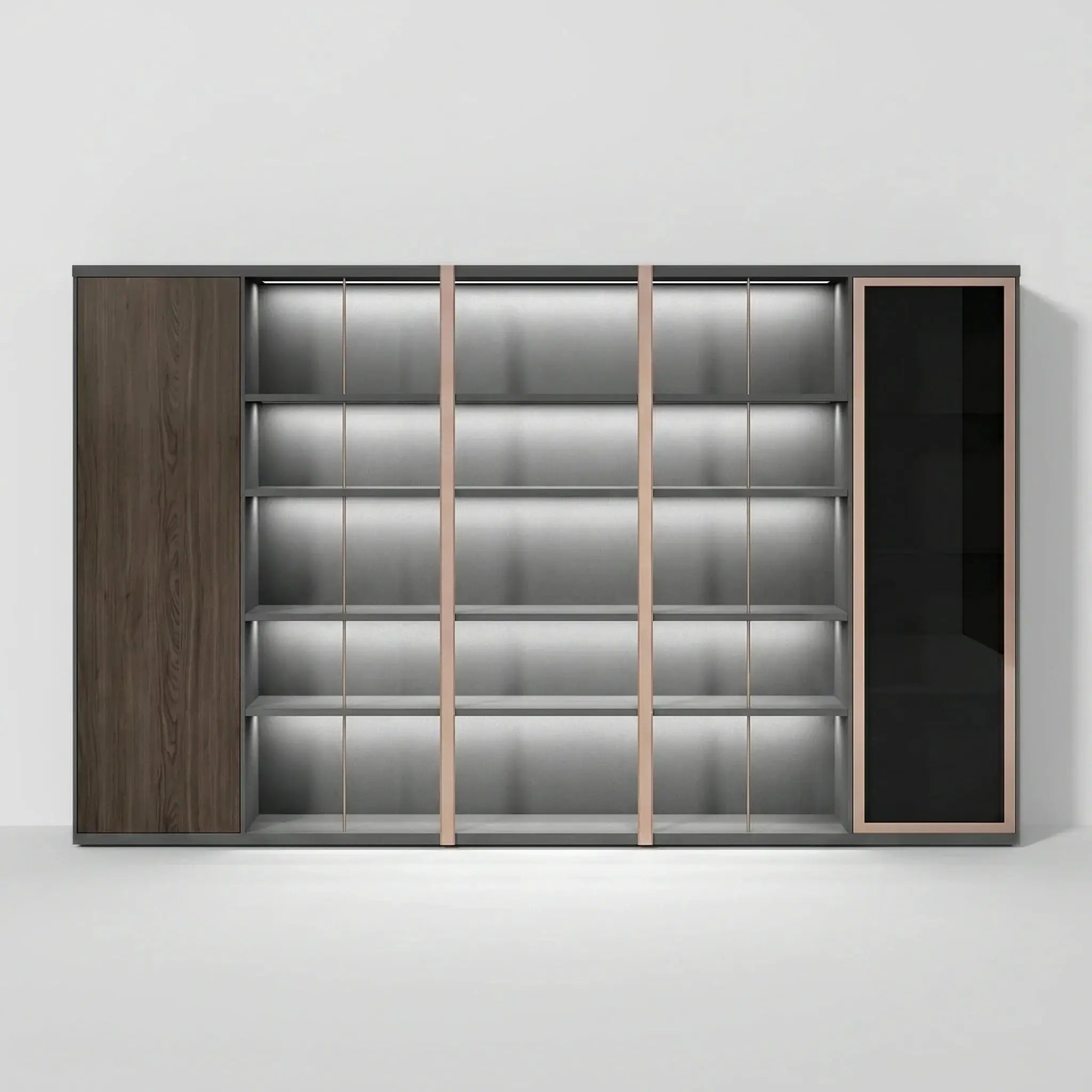 Keats · Office Library Shelves w/ Lighting, Suit Closet & Storage by Arc Grove