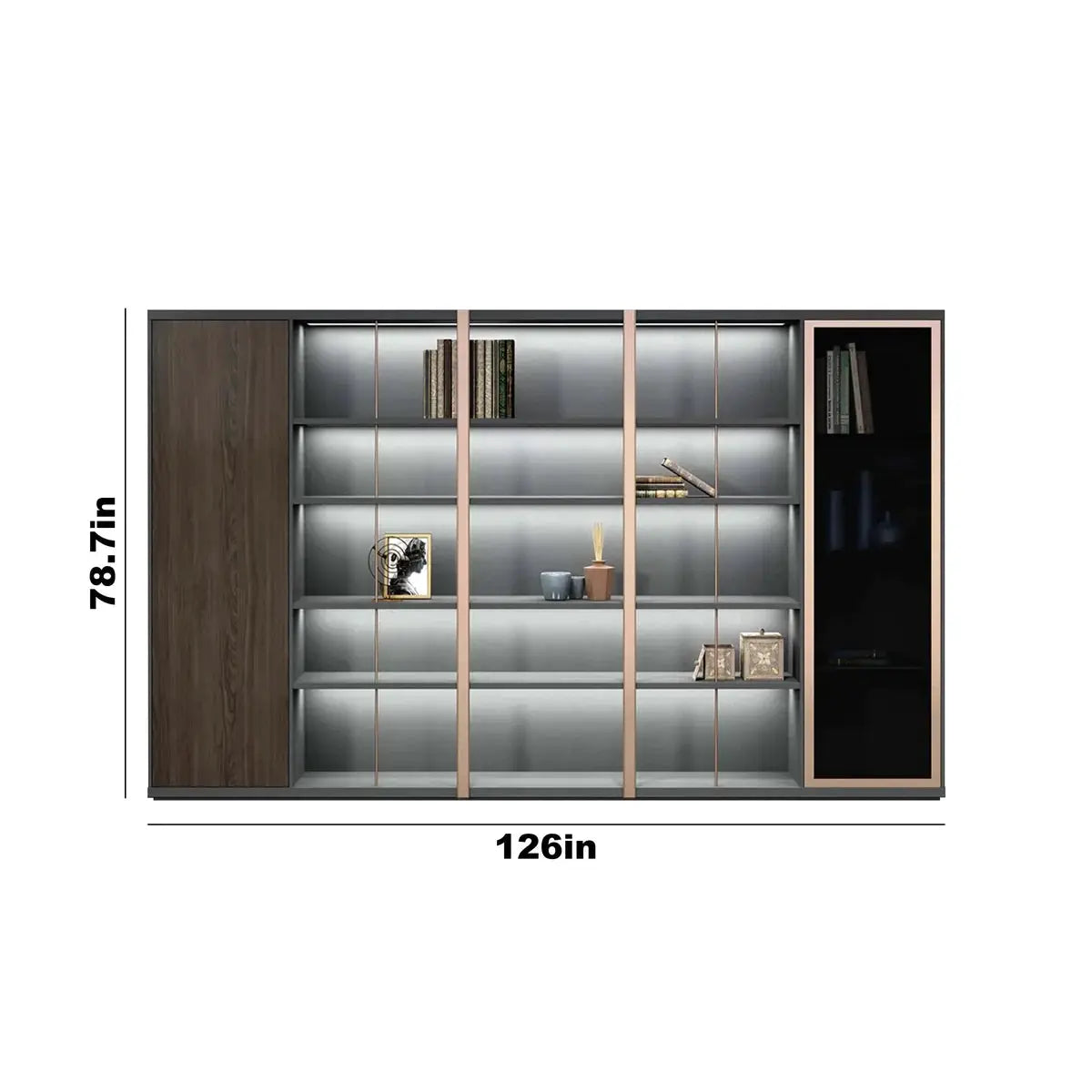 Keats · Office Library Shelves w/ Lighting, Suit Closet & Storage by Arc Grove