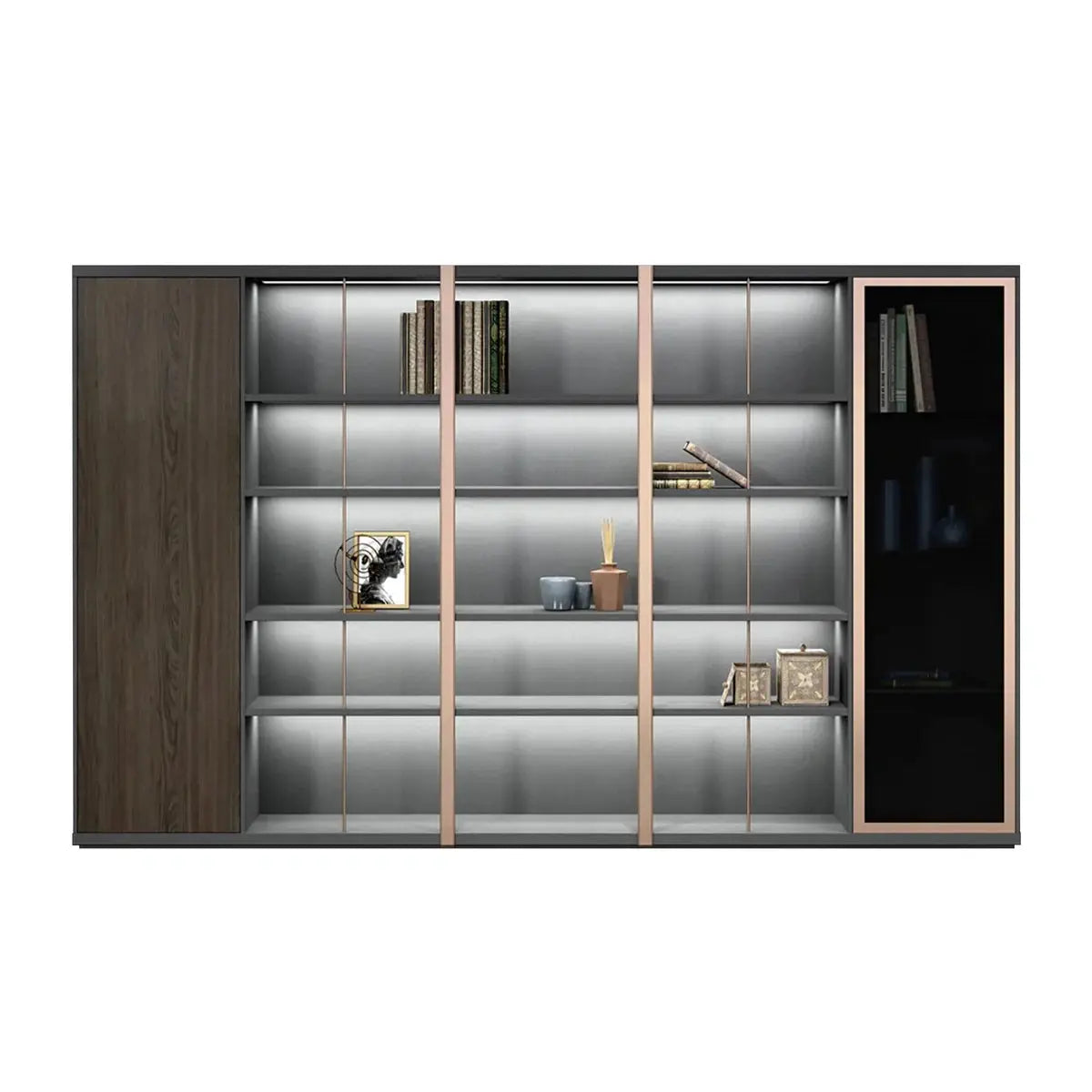 Keats · Office Library Shelves w/ Lighting, Suit Closet & Storage by Arc Grove