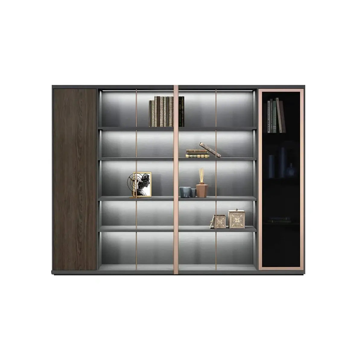Keats · Office Library Shelves w/ Lighting, Suit Closet & Storage by Arc Grove