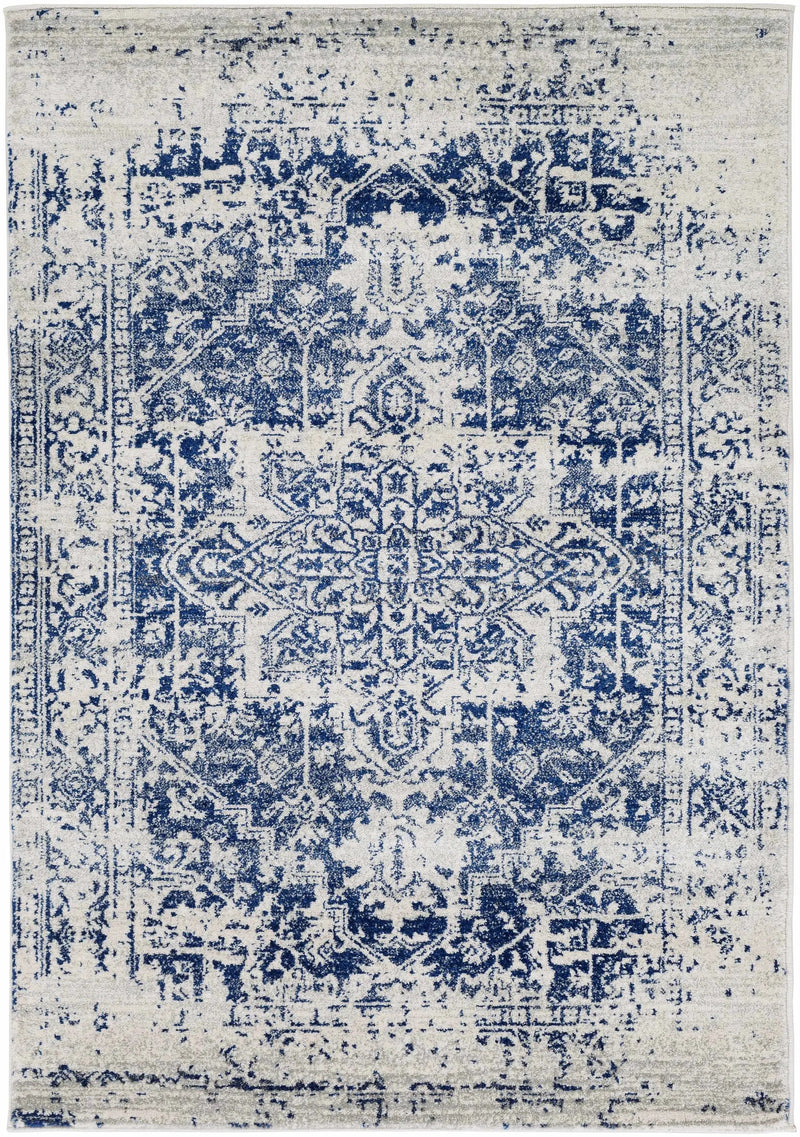 Rachel Navy Area Rug by Hauteloom