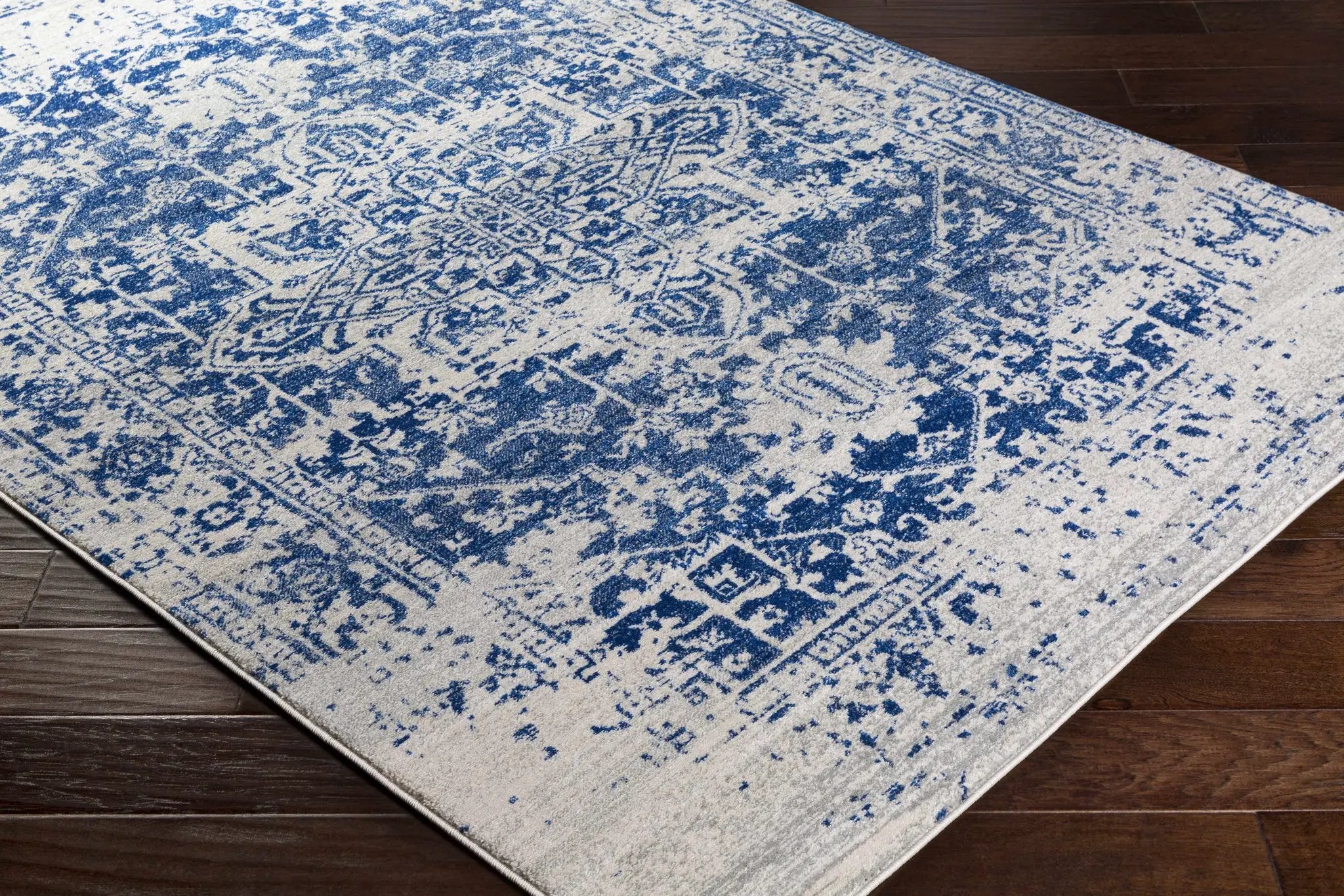 Rachel Navy Area Rug by Hauteloom