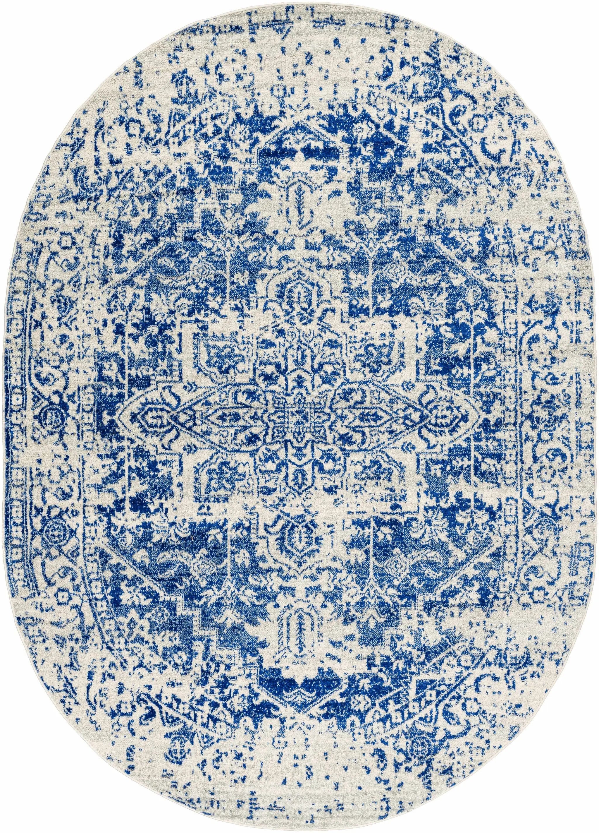 Rachel Navy Area Rug by Hauteloom