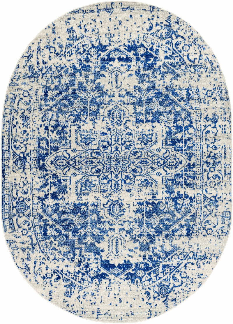 Rachel Navy Area Rug by Hauteloom