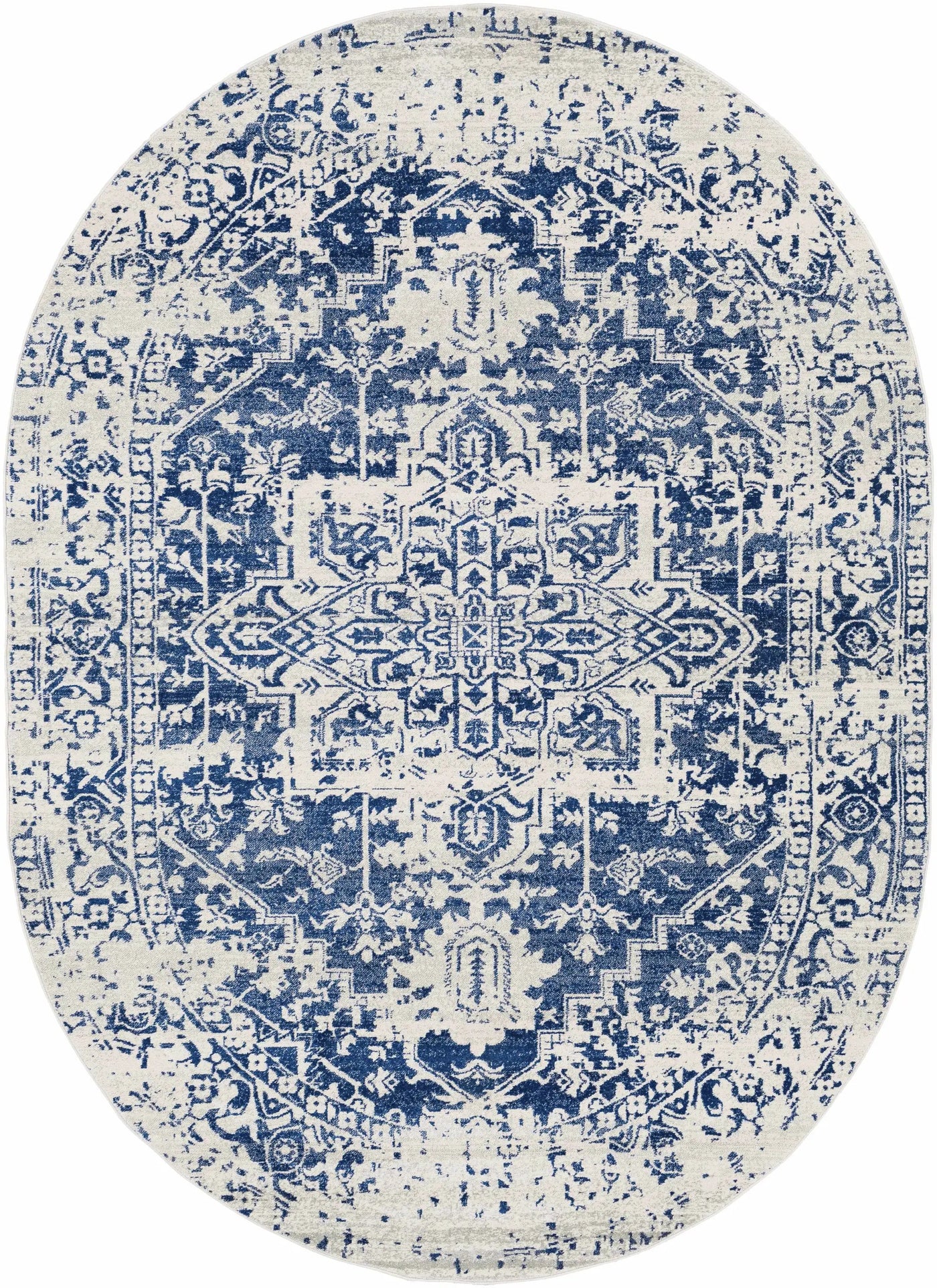 Rachel Navy Area Rug by Hauteloom