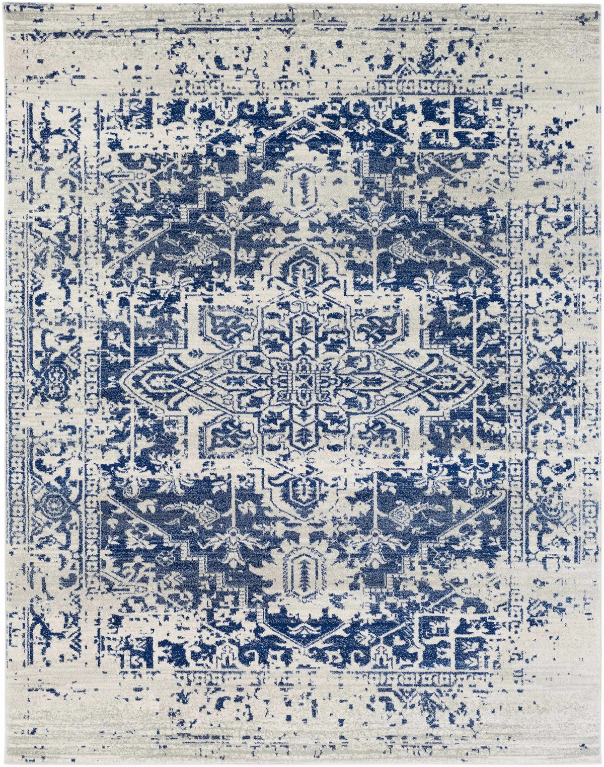 Rachel Navy Area Rug by Hauteloom