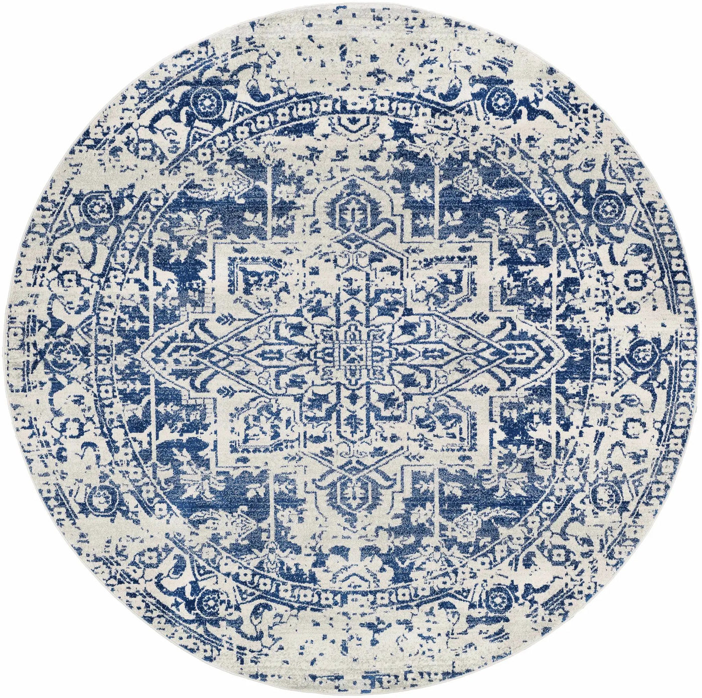 Rachel Navy Area Rug by Hauteloom