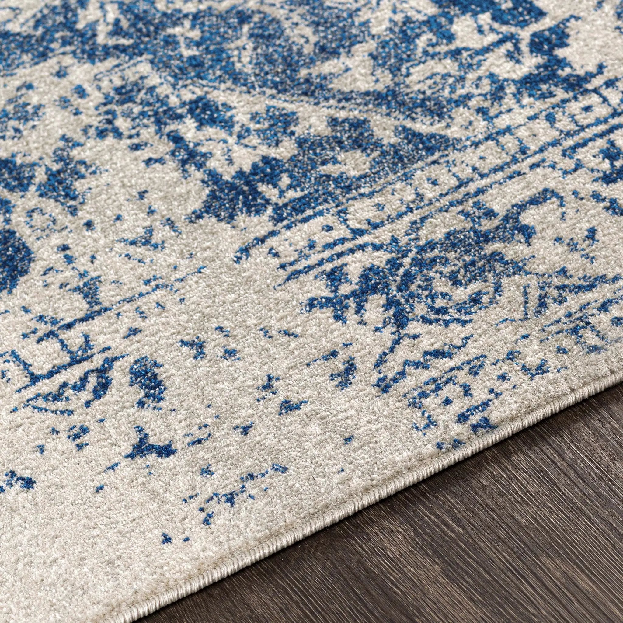 Rachel Navy Area Rug by Hauteloom