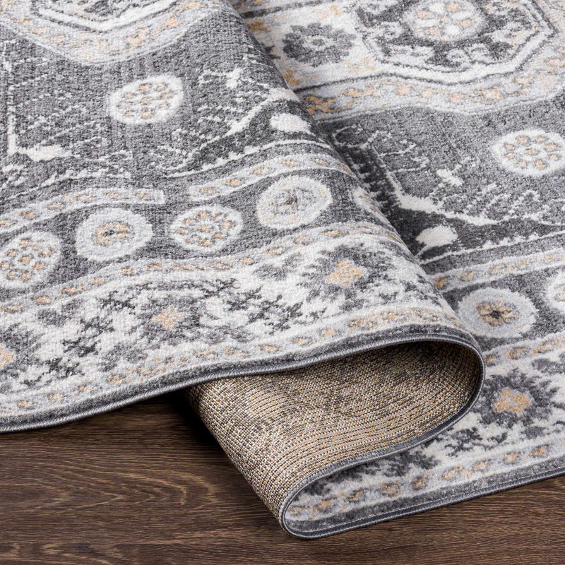 Harrah Gray Cross Rug - Clearance by Boutique Rugs