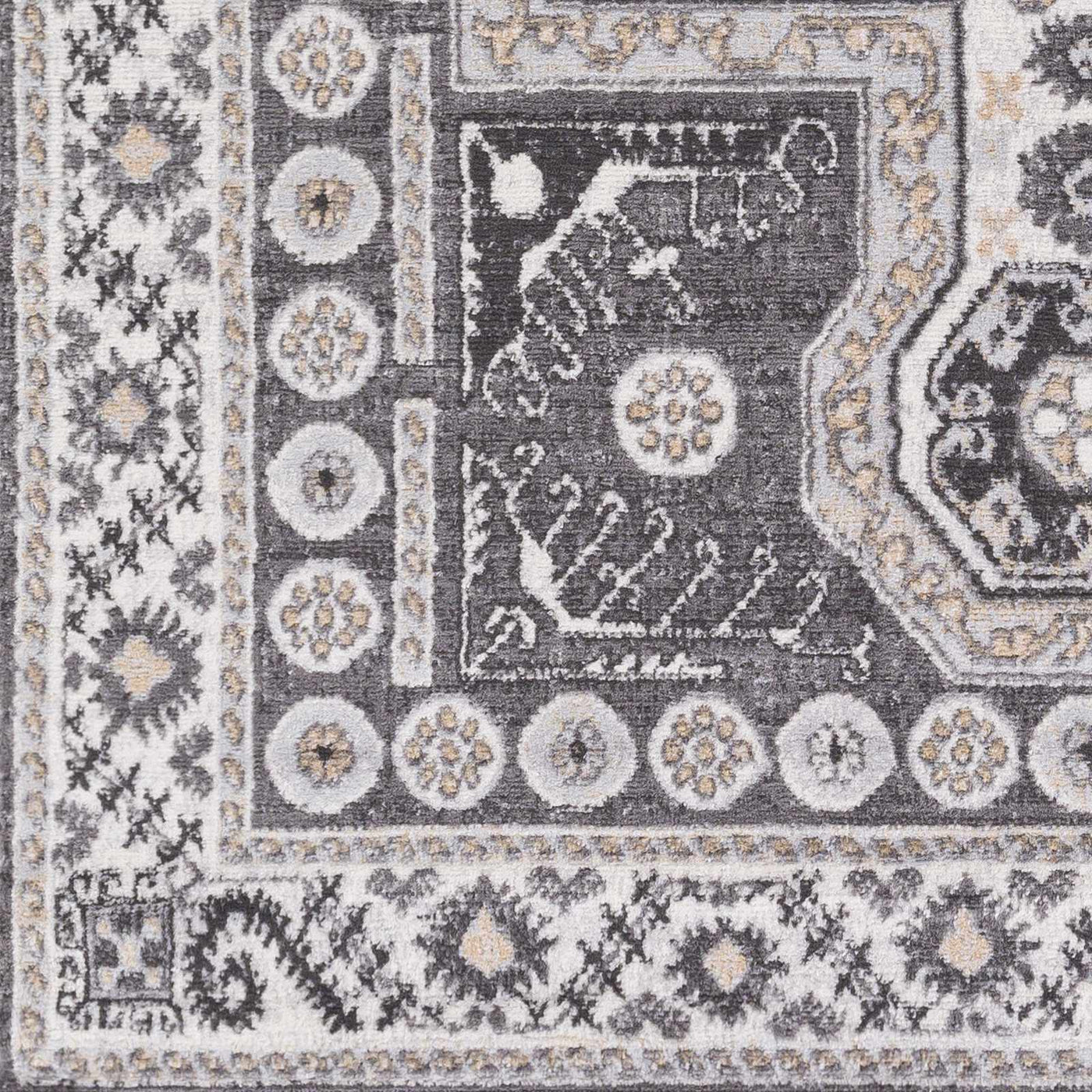 Harrah Gray Cross Rug - Clearance by Boutique Rugs