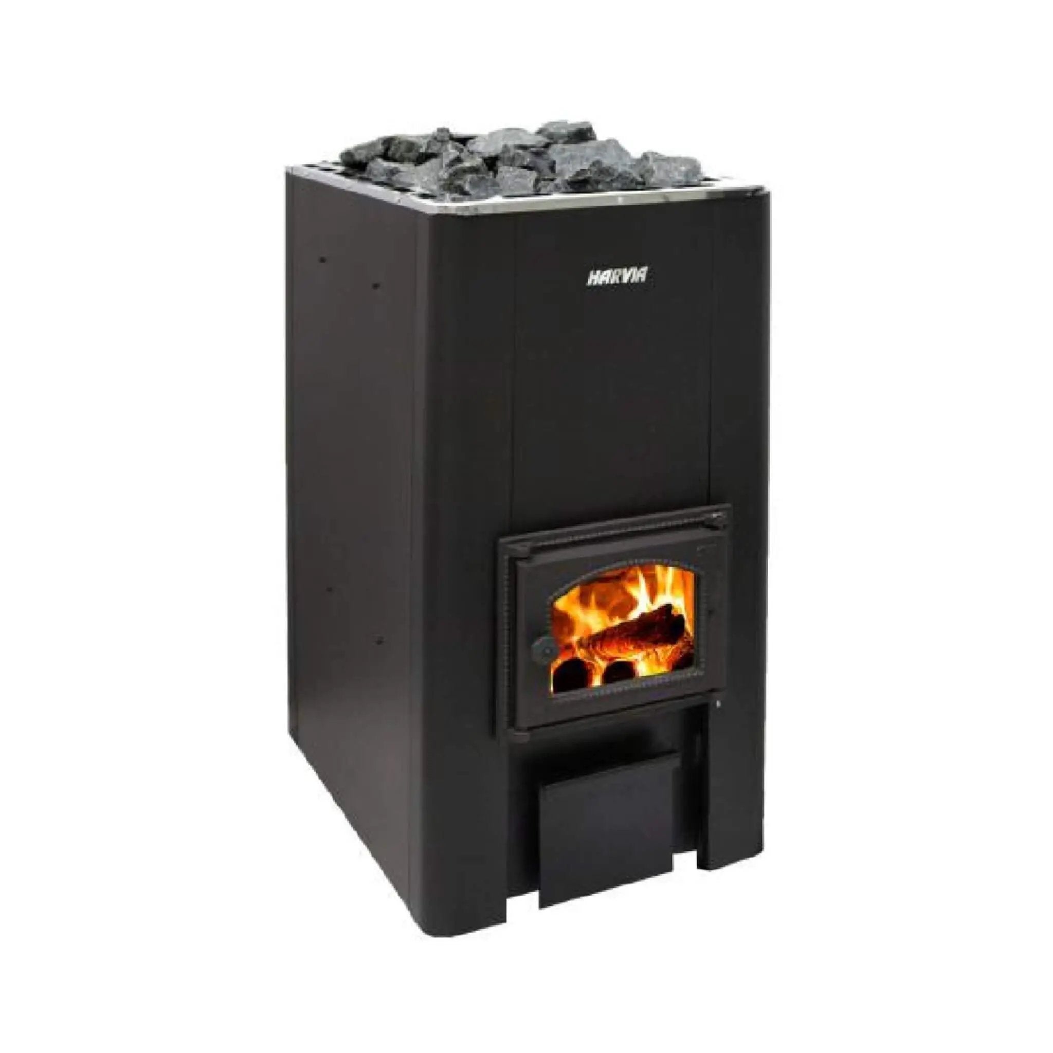 Harvia 50 40KW Black Floor Mount Wood-Burning Sauna Stove With Sauna Stones [WK500] (SAK73164) by SAKSBY WHOLESALE