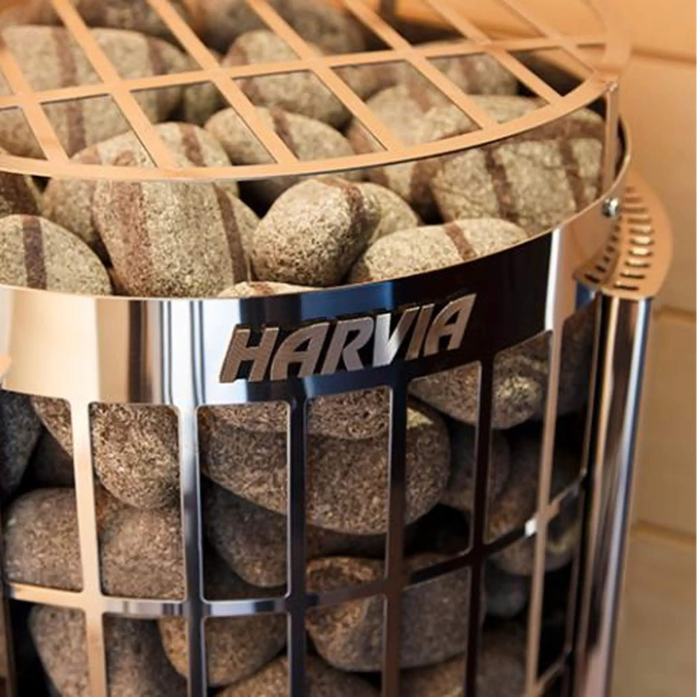 Harvia Cilindro Modern Steel Pillar Style Sauna Heater W/ Sauna Stones [PC60/80/90] (SAK84937) by SAKSBY WHOLESALE