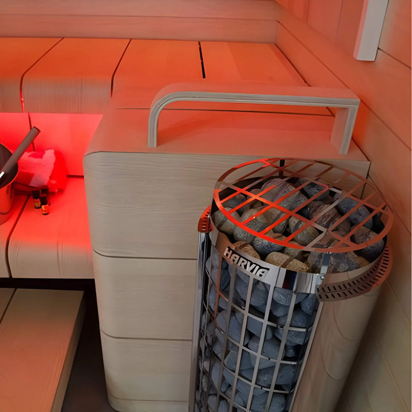 Harvia Cilindro Modern Steel Pillar Style Sauna Heater W/ Sauna Stones [PC60/80/90] (SAK84937) by SAKSBY WHOLESALE
