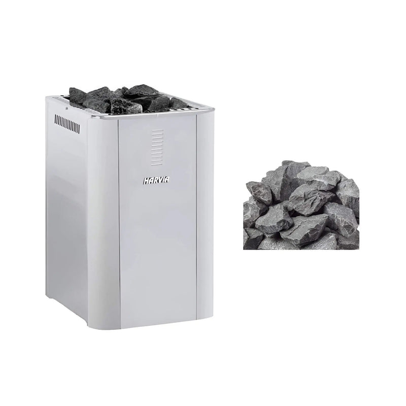 Harvia Duo Series Stainless Steel Wood Sauna Stove With Sauna Stones [WK200SLUX/WK360SLUX] (SAK68420) by SAKSBY WHOLESALE
