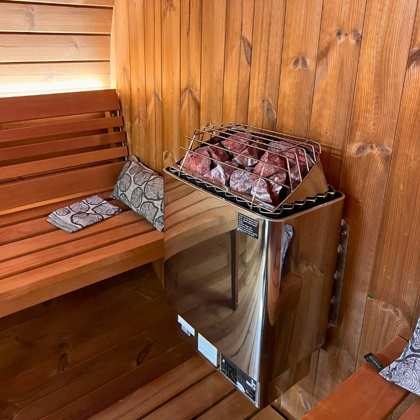 Harvia KIP60W 6KW UL Certified Electric Sauna Heater With Xenio CX170 Digital WIFI Control & Sauna Stones (SAK34791) by SAKSBY WHOLESALE