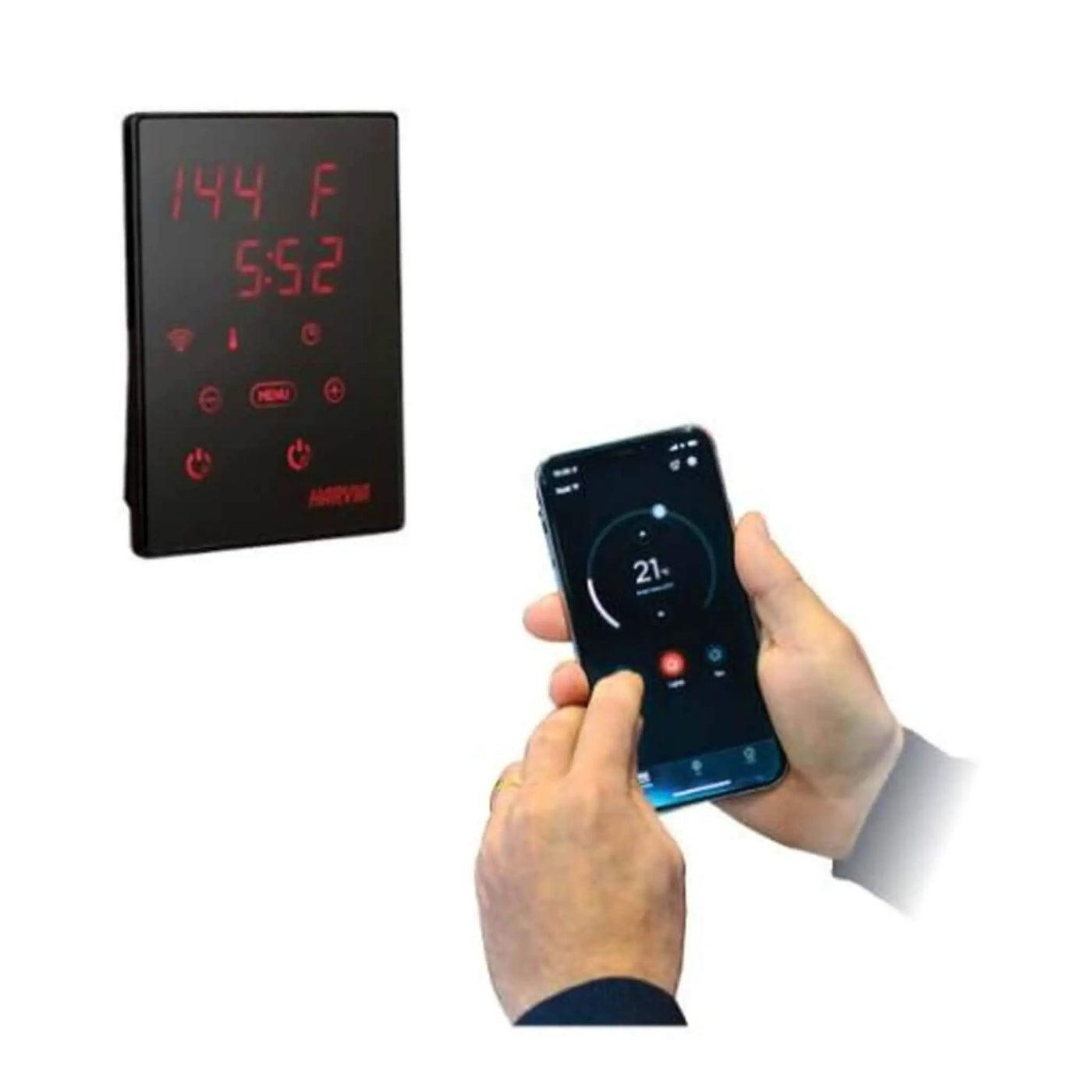 Harvia KIP60W 6KW UL Certified Electric Sauna Heater With Xenio CX170 Digital WIFI Control & Sauna Stones (SAK34791) by SAKSBY WHOLESALE