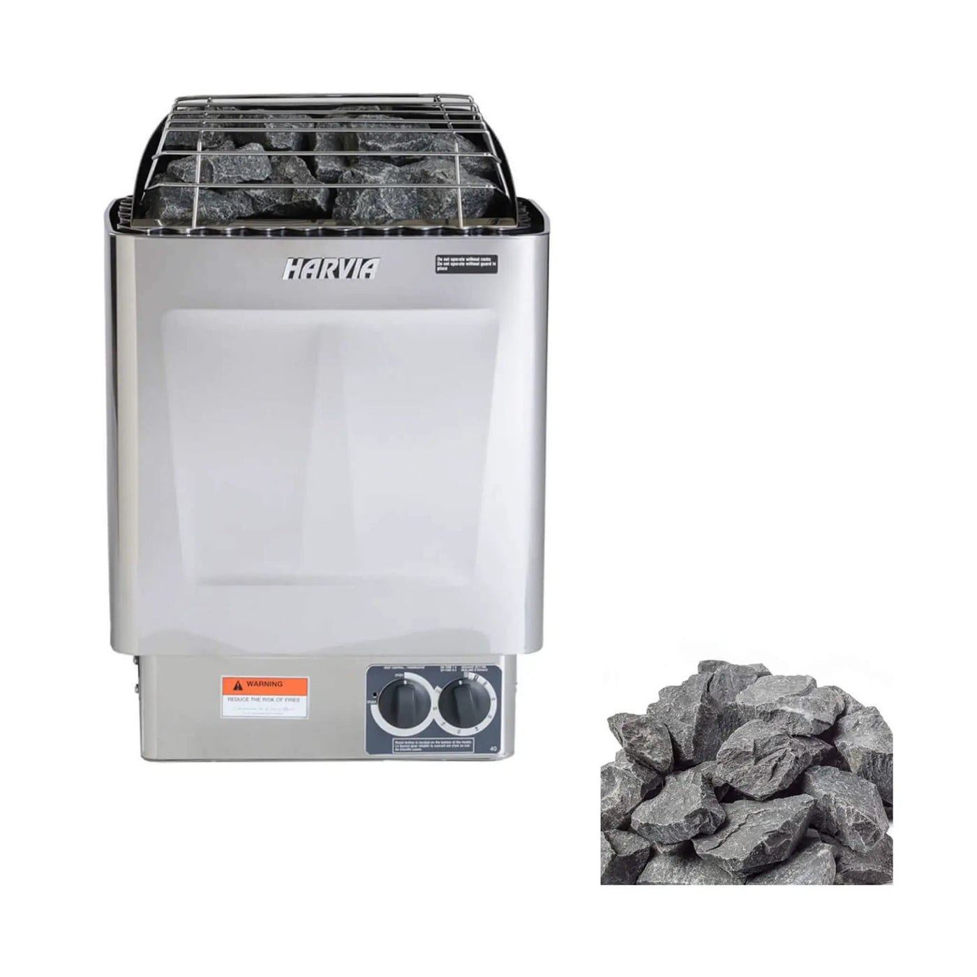 Harvia KIPB Wet Dry Electric Sauna Heater Stove With Built-In Controls & Sauna Stones (SAK47351) by SAKSBY WHOLESALE