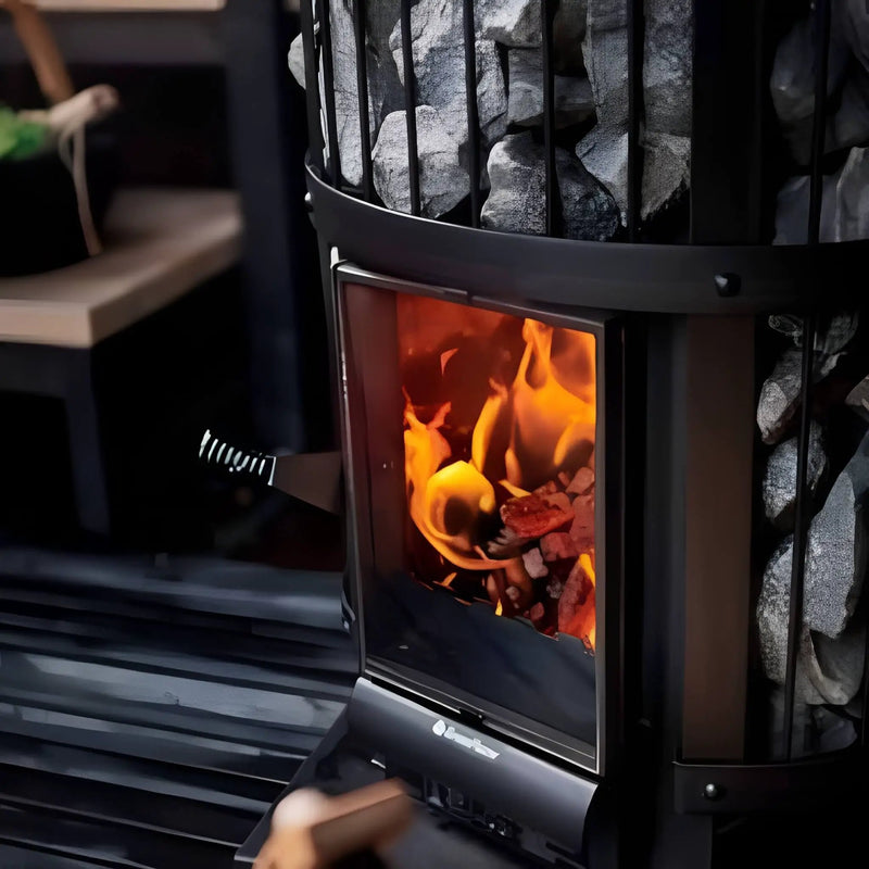 Harvia GreenFlame Legend 240 Wood Sauna Stove With Sauna Stones, 15.9KW [WK200LD] (SAK84935) by SAKSBY WHOLESALE