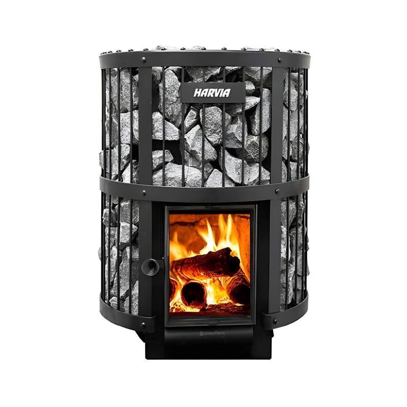 Harvia GreenFlame Legend 240 Wood Sauna Stove With Sauna Stones, 15.9KW [WK200LD] (SAK84935) by SAKSBY WHOLESALE