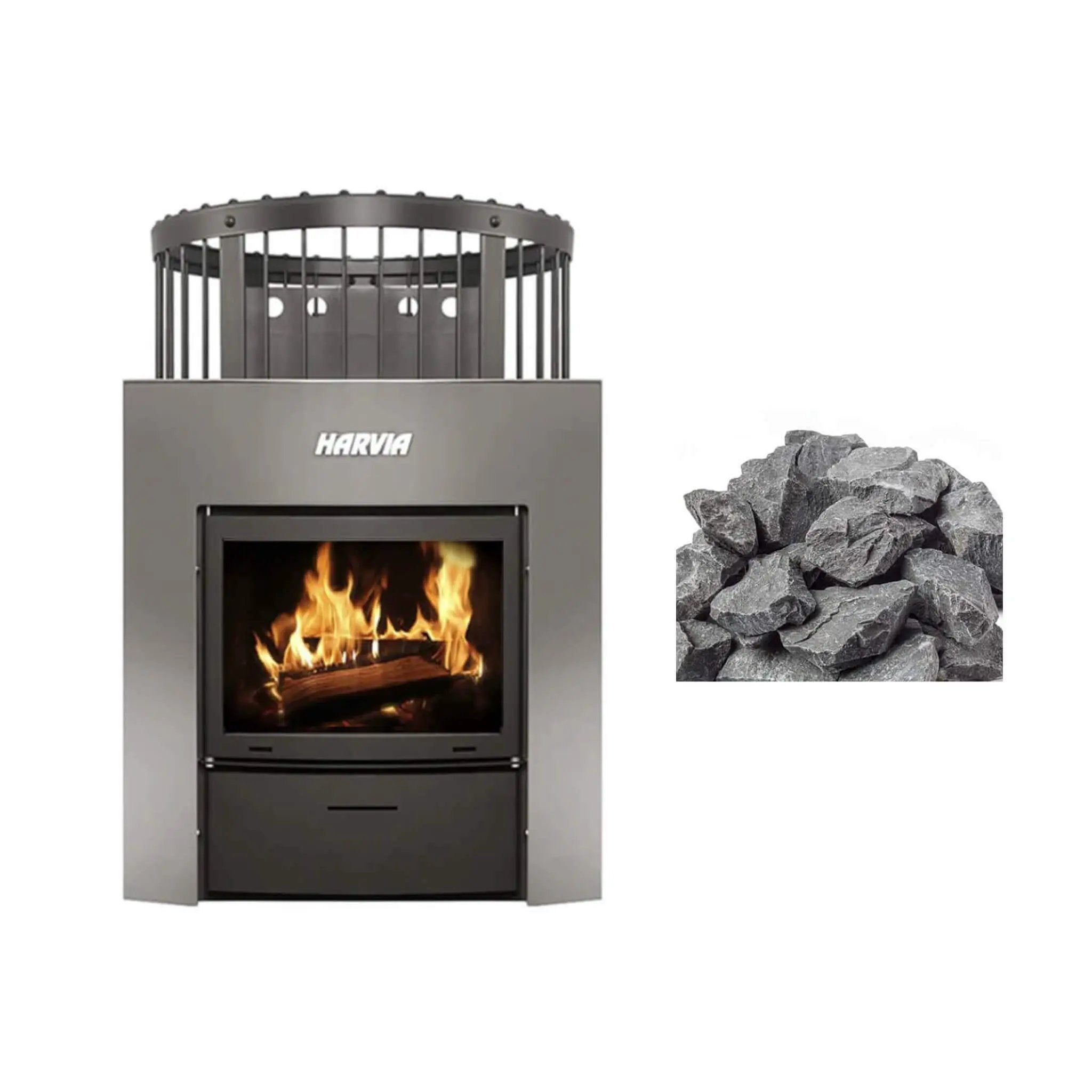Harvia Legend Duo Wood Burning Sauna Stove/Fireplace Combo With Sauna