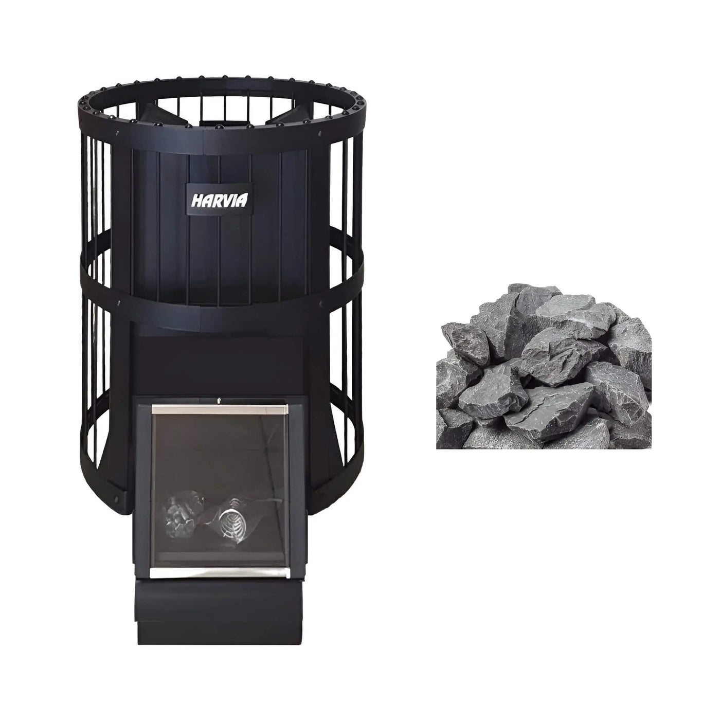 Harvia Legend SL Wood Burning Sauna Stove With Extension Feed & Sauna Stones [WK150/240LDSL] (SAK21430) by SAKSBY WHOLESALE