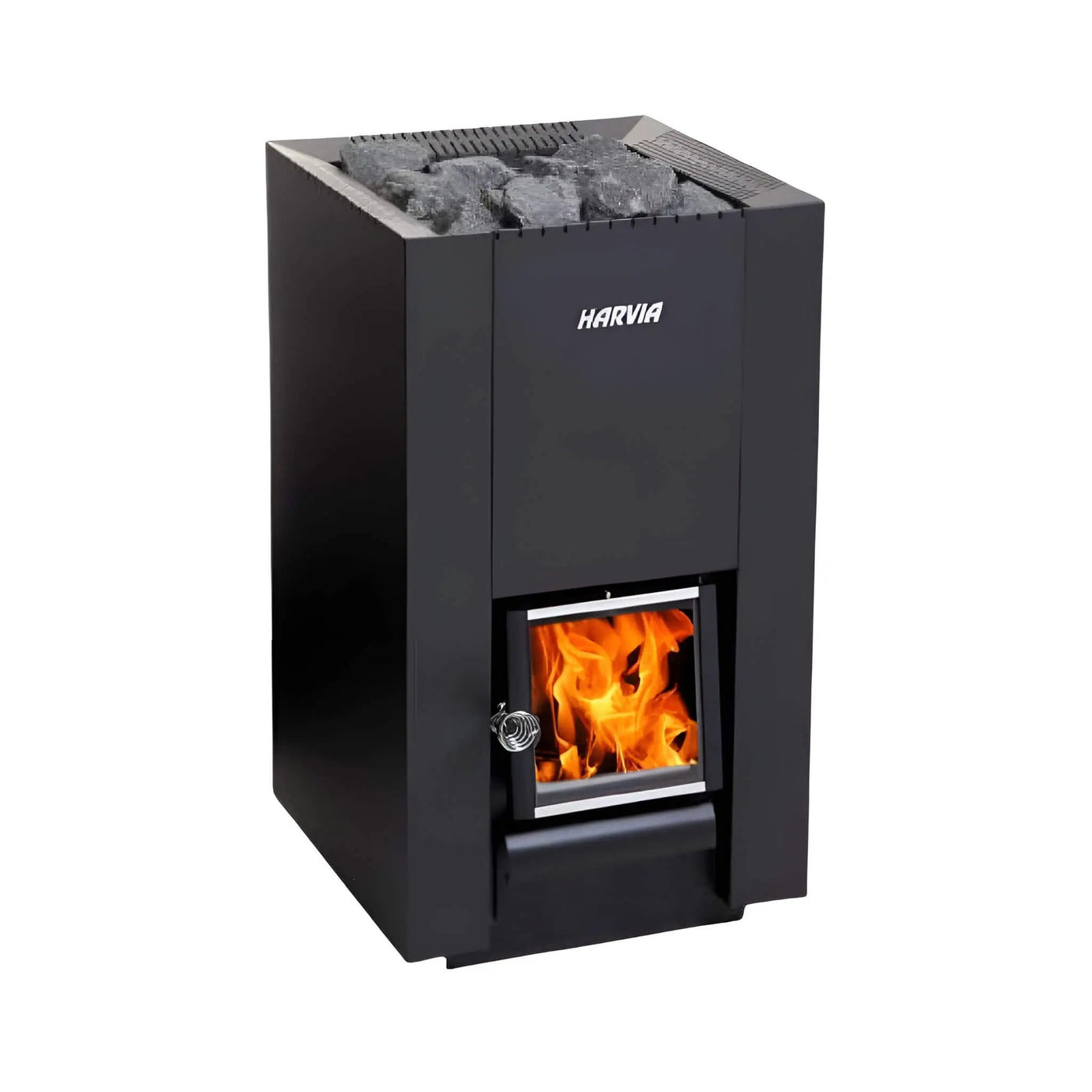 Harvia Linear Black Wood Sauna Stove With Sauna Stones [WK16/20/28OC] (SAK15368) by SAKSBY WHOLESALE
