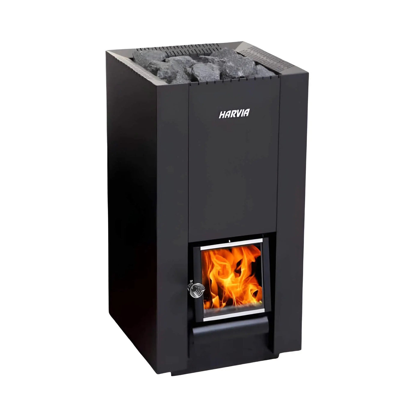 Harvia Linear Black Wood Sauna Stove With Sauna Stones [WK16/20/28OC] (SAK15368) by SAKSBY WHOLESALE