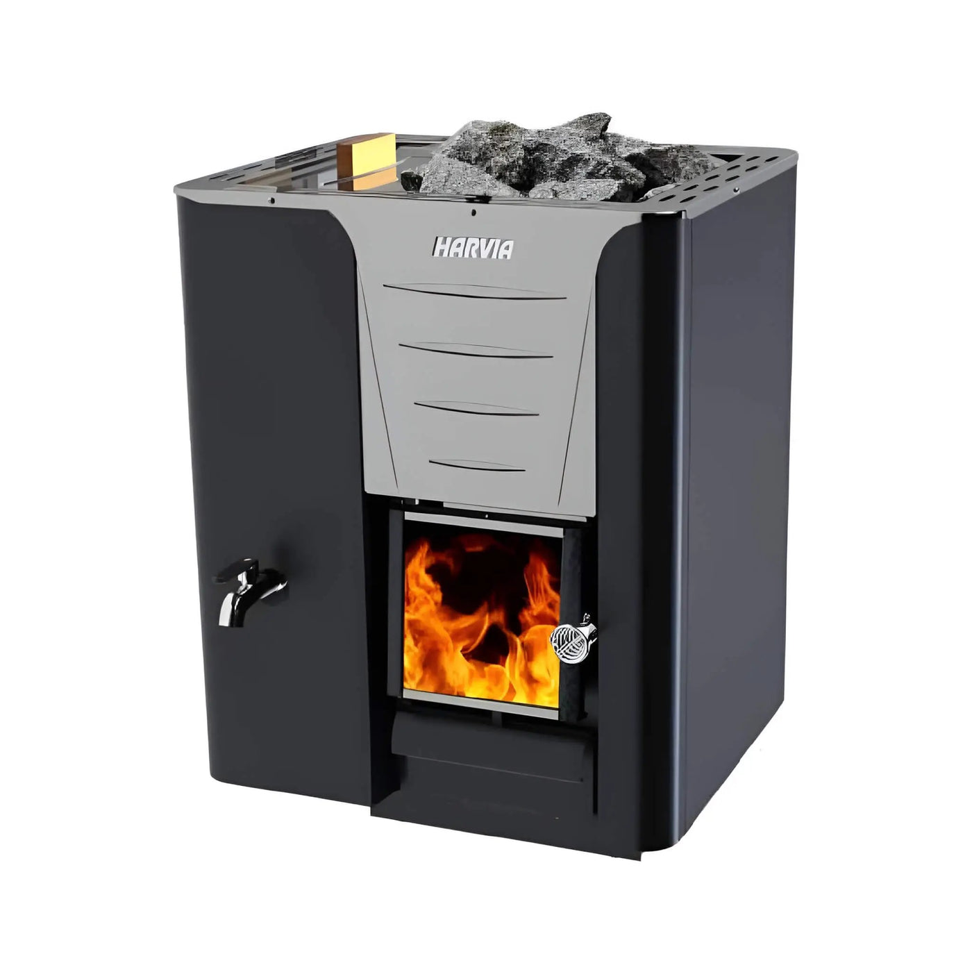 Harvia Pro 20 LS/RS 24.1KW Sauna Wood Stove With Water Tank & Sauna Stones [WK200LS/RS] (SAK27456) by SAKSBY WHOLESALE