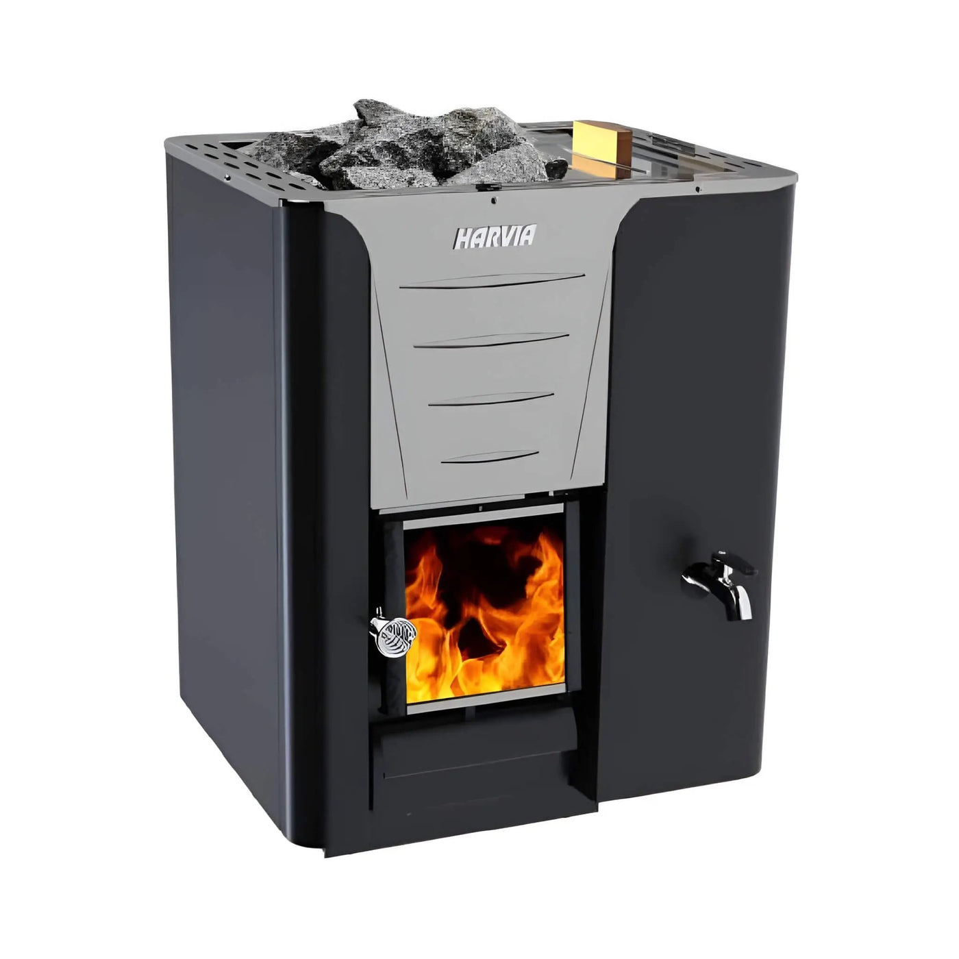Harvia Pro 20 LS/RS 24.1KW Sauna Wood Stove With Water Tank & Sauna Stones [WK200LS/RS] (SAK27456) by SAKSBY WHOLESALE
