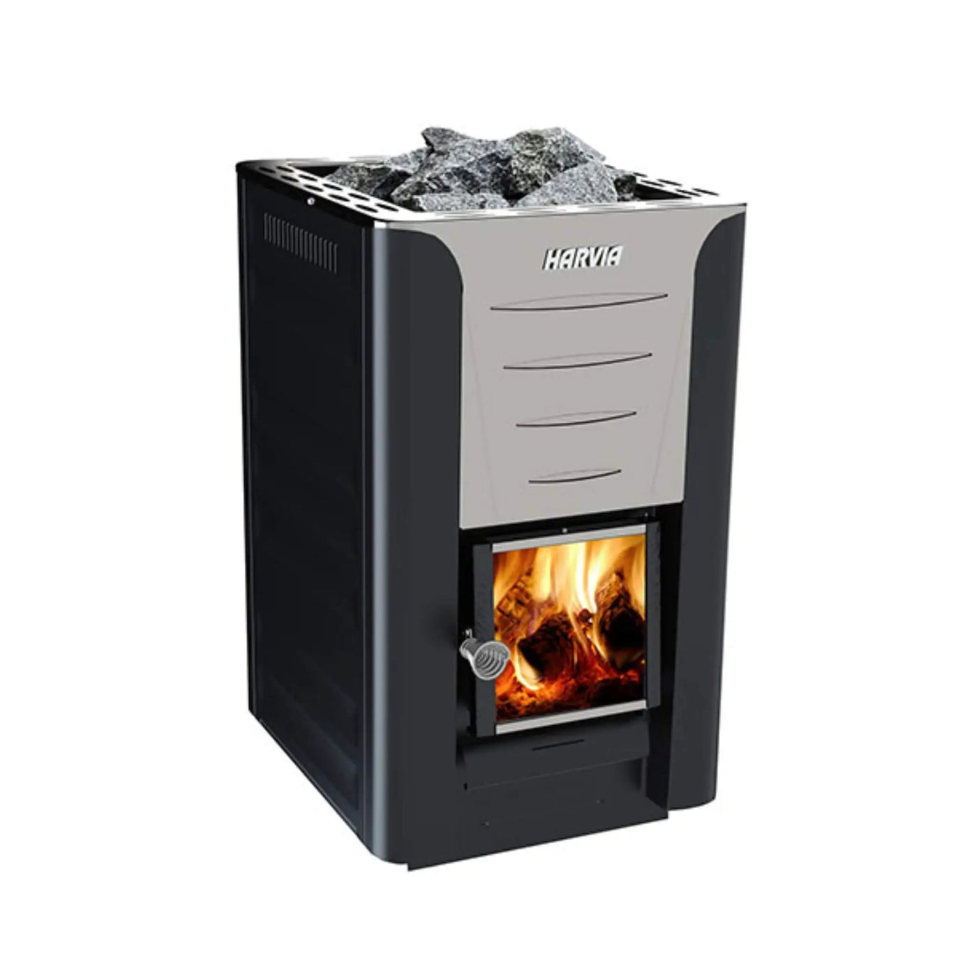 Harvia Pro 20 WH Wood Burning Sauna Stove Package 24kW [PRO20-PKG-SS/BK-WH] (SAK37165) by SAKSBY WHOLESALE