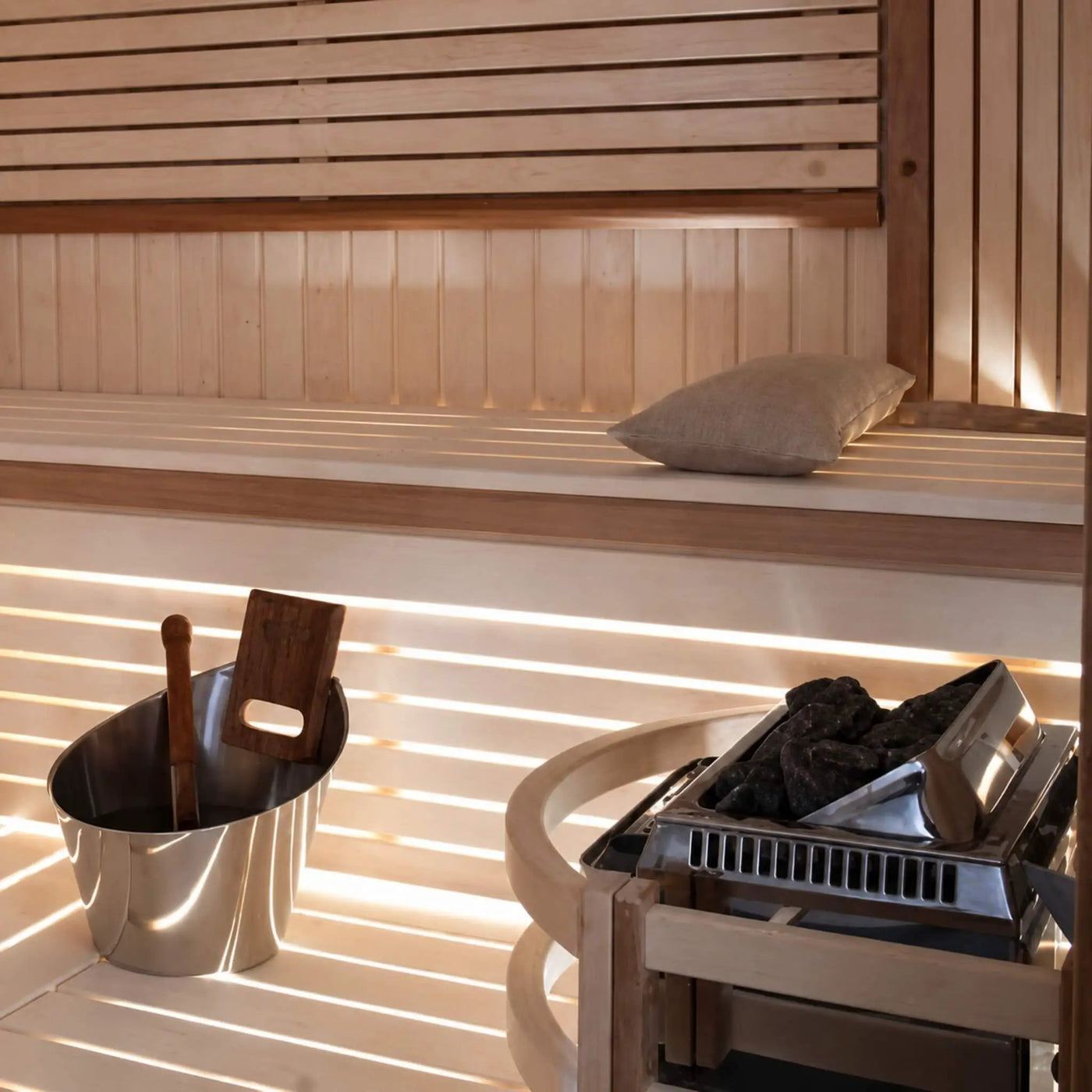 Harvia Topclass KV Stainless Steel Sauna Heater With Built-In Temperature Controls & Sauna Stones [JKV45/60/80] (SAK31695) by SAKSBY WHOLESALE