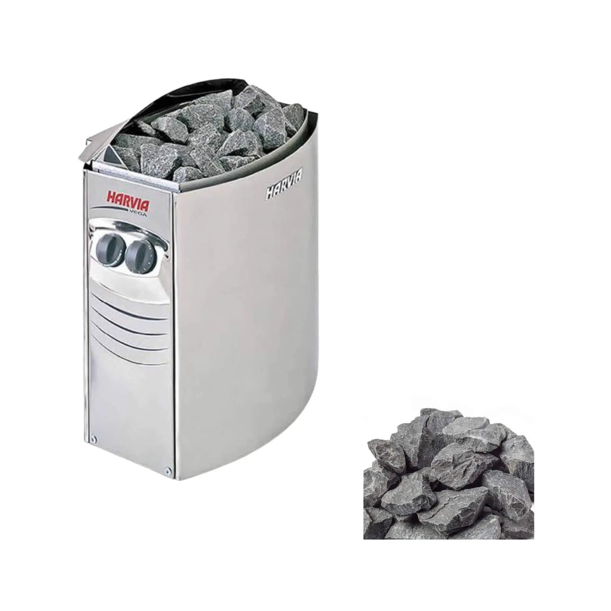 Harvia Vega Compact Electric Steel Sauna Heater With Sauna Stones [VC1700/1900/3500] (SAK48271) by SAKSBY WHOLESALE