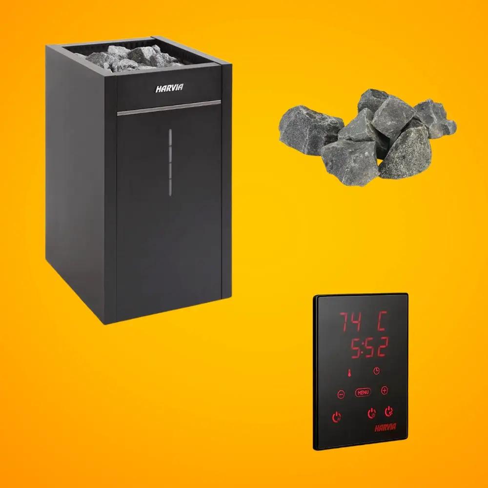 Harvia Virta UL Certified Electric Sauna Heater With Digital Xenio Control Panel And WiFi Remote Control [HL60/80/90/110E] (SAK67385) by SAKSBY WHOLESALE
