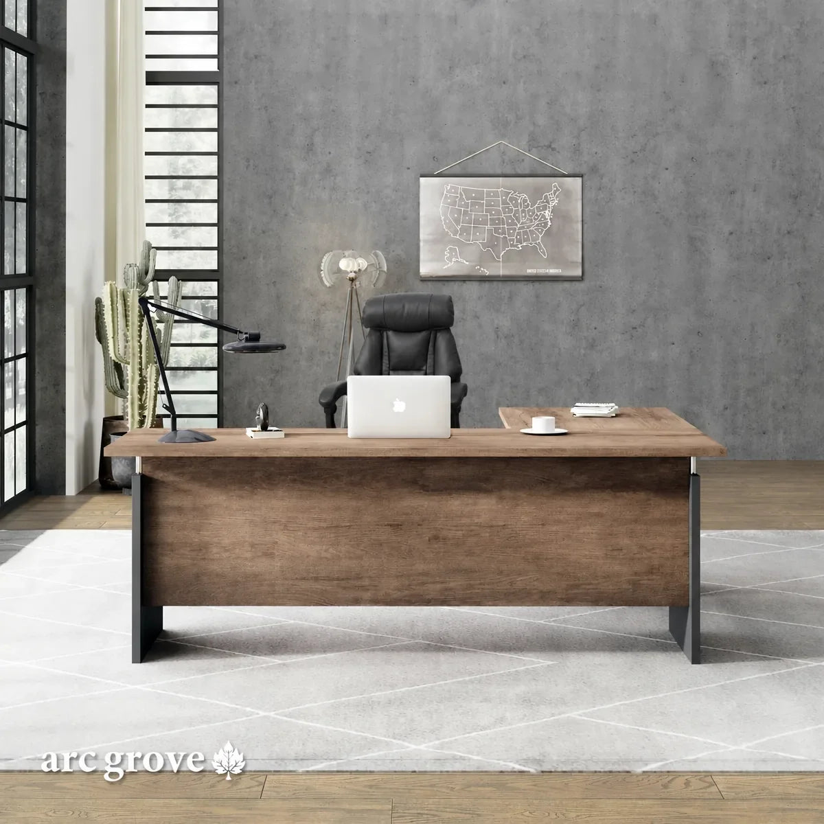 Harwood · Small L-Shaped Executive Desk, photo 3 of 11