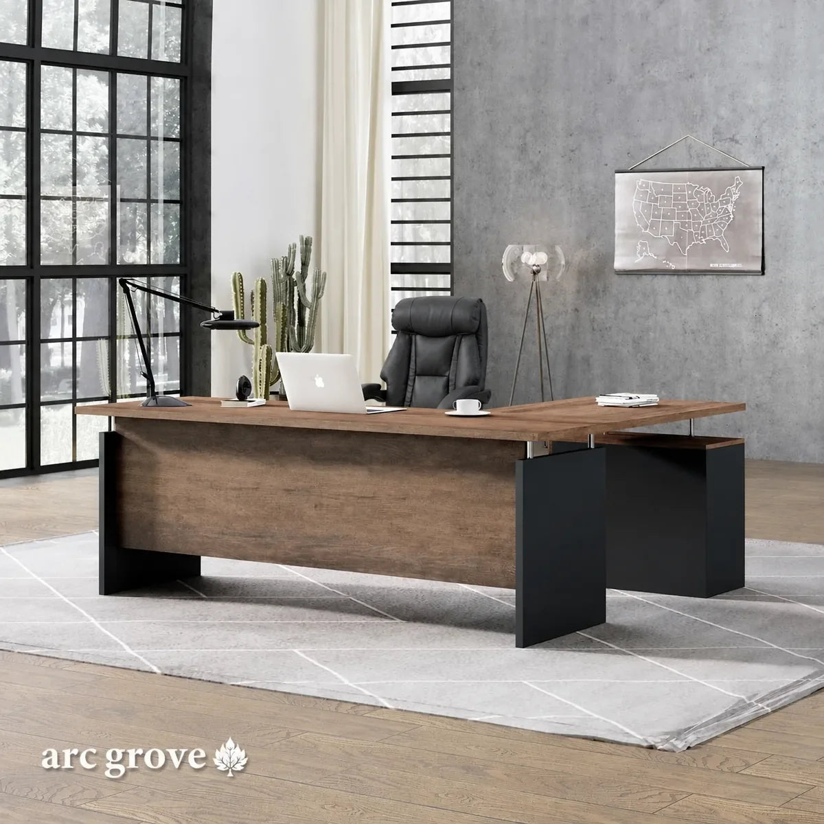 Harwood · Small L-Shaped Executive Desk, photo 7 of 11