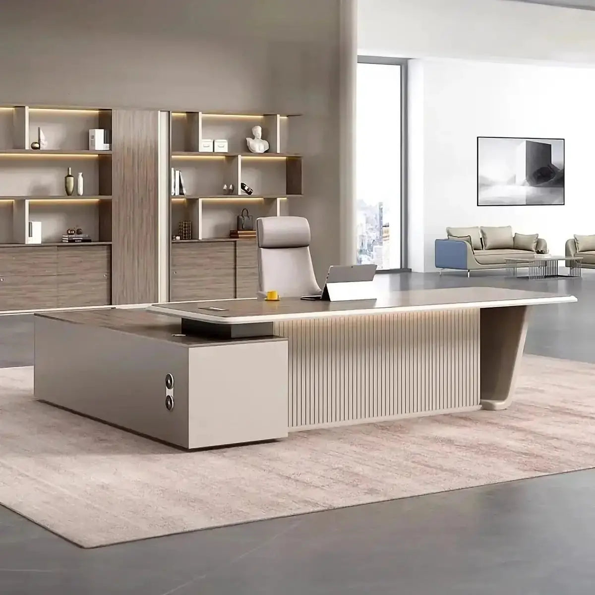 Brimley · Modern L-Shaped Executive Desk by Arc Grove