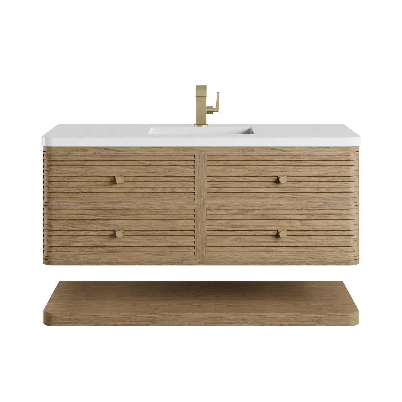 James Martin Allamari 48" Floating Single Bathroom Vanity, Dune Mist by James Martin
