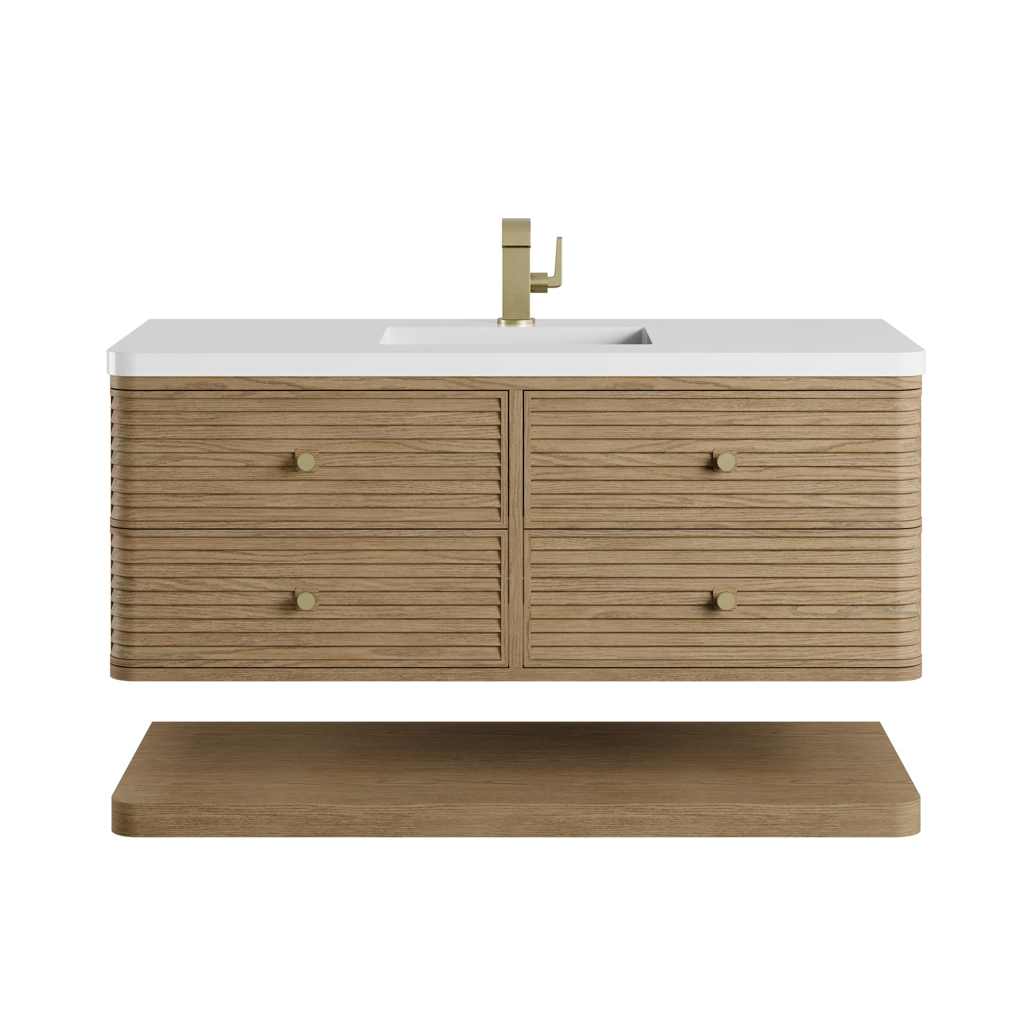 James Martin Allamari 48" Floating Single Bathroom Vanity, Dune Mist by James Martin